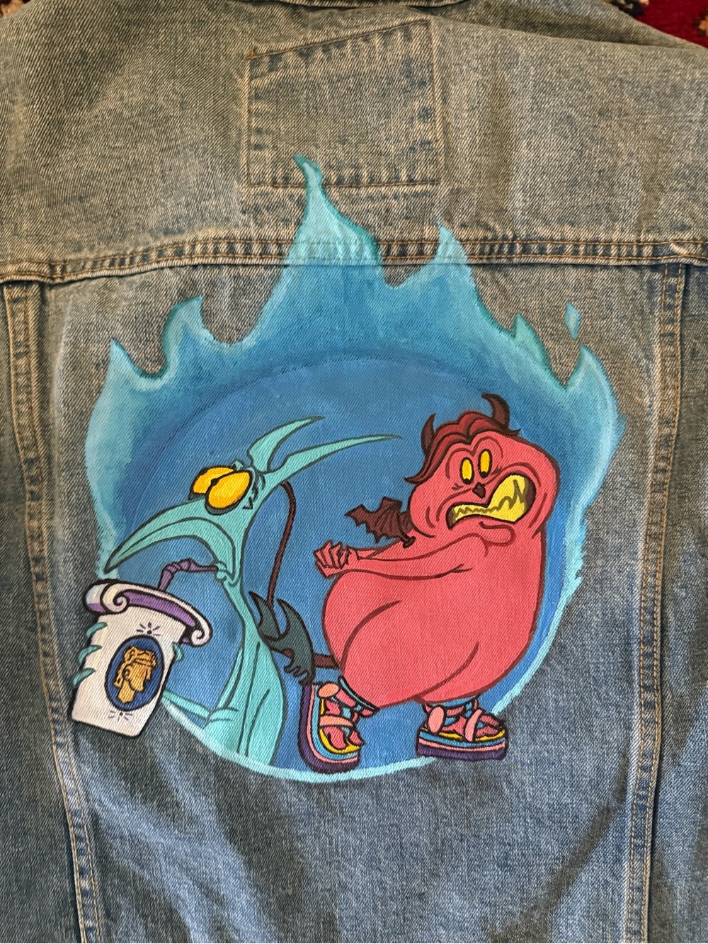 Custom Hercules artwork Jean jacket